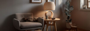 Beleuchtetes Wohnzimmer