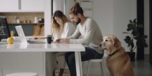 Paar sucht Stromanbieter online