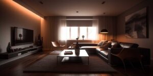 Wohnzimmer und Strom-Grundversorger