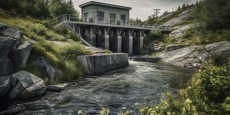 Wasserkraftwerk zur Stromerzeugung