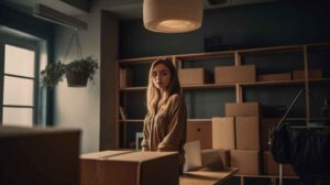 Junge Frau sucht Stromanbieter