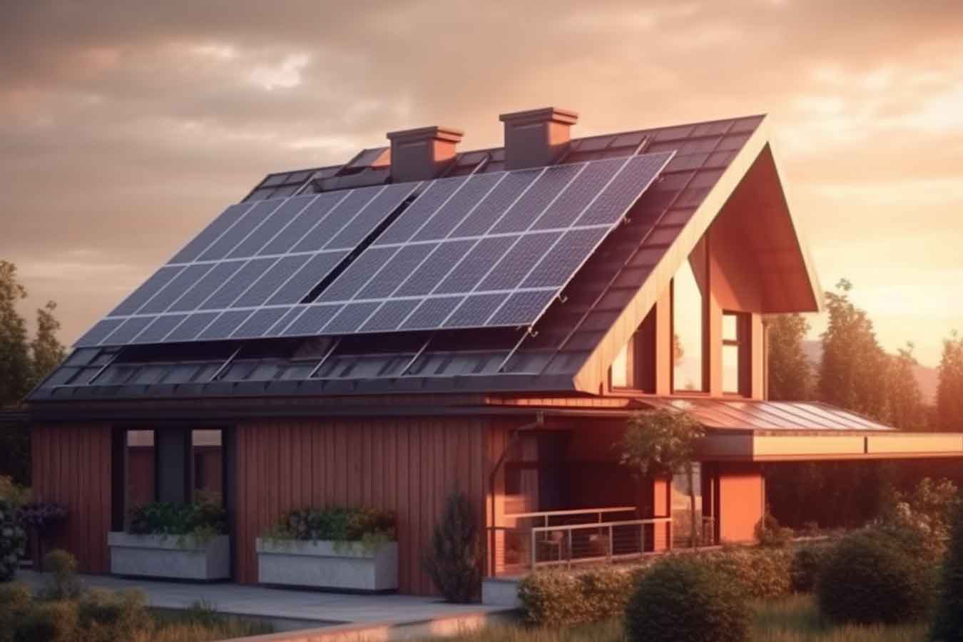 Solaranlage auf einem Haus